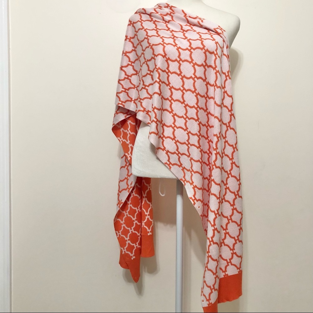 Scene Weaver Papillon Orange/White Versatile Wrap Vibrant Cruise Resortwear